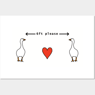 Funny Quarantine Quotes Goose Social Distancing Posters and Art